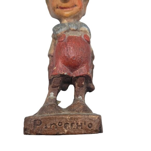 Walt Disney Prod 1940 Pinocchio Figurine Multi Products 5" Carved Wood Chicago - Picture 13 of 16